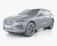 Jaguar F-Pace R-Dynamic 2020 3D 모델  clay render