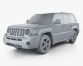 Jeep Patriot 2014 3D 모델  clay render