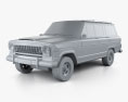 Jeep Wagoneer 1978 3d model clay render