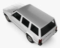 Jeep Cherokee XJ 4门 2001 3D模型 顶视图