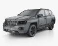 Jeep Compass 2014 3d model wire render