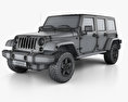 Jeep Wrangler JK Unlimited 5door 2014 3D 모델  wire render