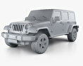 Jeep Wrangler JK Unlimited 5door 2014 Modèle 3d clay render