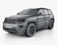 Jeep Grand Cherokee Overland 2017 3d model wire render