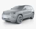 Jeep Grand Cherokee Overland 2017 3d model clay render