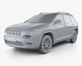 Jeep Cherokee Limited 2017 3d model clay render