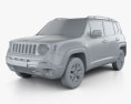 Jeep Renegade Trailhawk 2018 3d model clay render