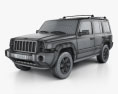 Jeep Commander (XK) Limited 2010 3d model wire render