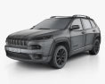 Jeep Cherokee Limited with HQ interior 2017 3d model wire render