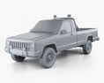 Jeep Comanche MJ 1992 3d model clay render