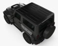 Jeep Wrangler Project Kahn JC300 Chelsea Black Hawk 2 porte 2016 Modello 3D vista dall'alto