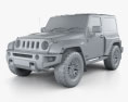 Jeep Wrangler Project Kahn JC300 Chelsea Black Hawk 2 portes 2016 Modèle 3d clay render