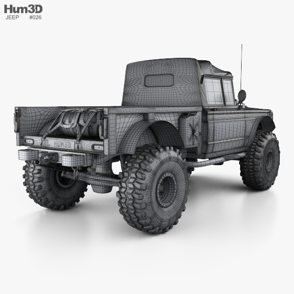  Jeep Kaiser M7 Olive Drab Ogre modelo 3d