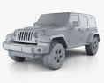 Jeep Wrangler Unlimited Polar Edition 2017 3d model clay render