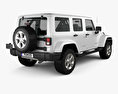 Jeep Wrangler Unlimited Sahara 2017 3d model back view