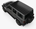 Jeep Wrangler Unlimited Sahara 2020 3D-Modell Draufsicht