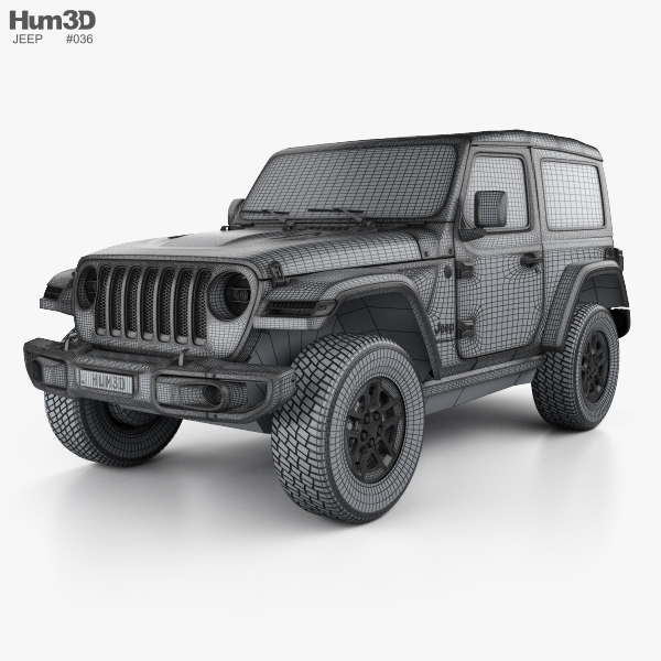 Jeep Wrangler Rubicon 2020 3D model - Vehicles on Hum3D