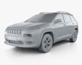 Jeep Cherokee Limited 2018 3d model clay render