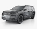 Jeep Commander Limited 2021 3d model wire render