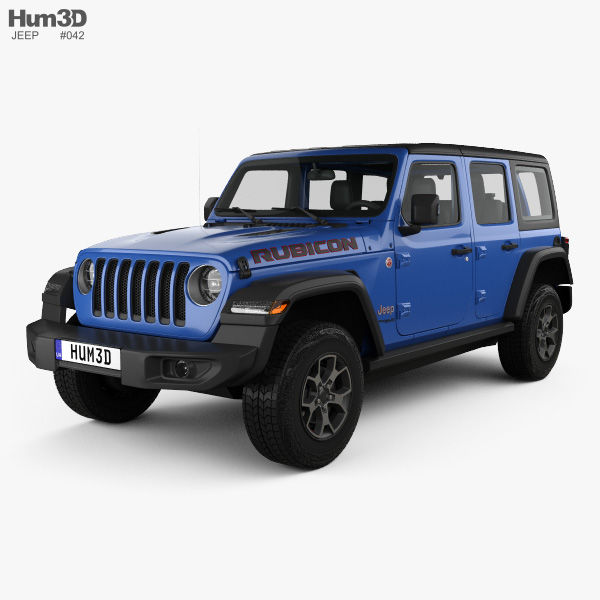 Jeep Wrangler Unlimited Rubicon 4도어 2020 3D 모델 