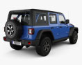 Jeep Wrangler Unlimited Rubicon 4门 2018 3D模型 后视图