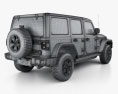 Jeep Wrangler Unlimited Rubicon 4-door 2020 3d model