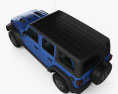 Jeep Wrangler Unlimited Rubicon 4门 2018 3D模型 顶视图