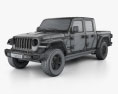 Jeep Gladiator (JT) Rubicon 2022 3d model wire render