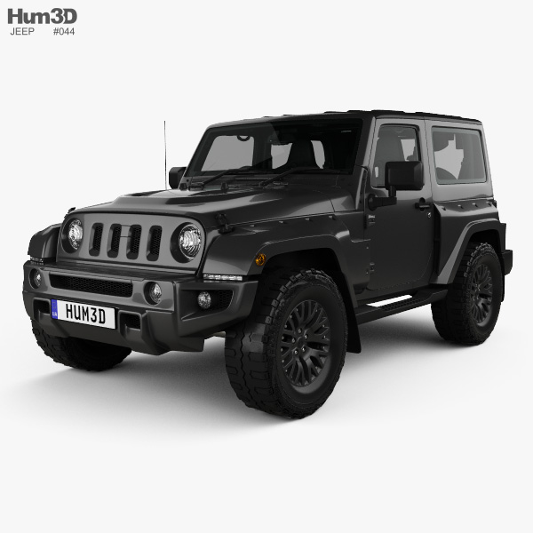 Jeep Wrangler Project Kahn JC300 Chelsea Black Hawk 2-door RHD with HQ interior 2019 3D model