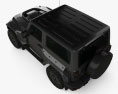 Jeep Wrangler Project Kahn JC300 Chelsea Black Hawk 2 puertas RHD con interior 2016 Modelo 3D vista superior