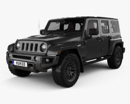 Jeep Wrangler Project Kahn JC300 Chelsea Black Hawk 4-door RHD with HQ interior 2019 3D model
