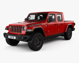 Jeep Gladiator Rubicon with HQ interior 2022 3D model