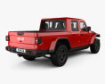 Jeep Gladiator Rubicon with HQ interior 2022 3d model back view