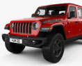 Jeep Gladiator Rubicon with HQ interior 2022 3d model