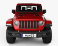 Jeep Gladiator Rubicon with HQ interior 2022 3d model front view