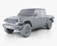 Jeep Gladiator Rubicon with HQ interior 2022 3d model clay render