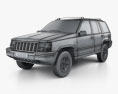 Jeep Grand Cherokee 1999 3D модель wire render