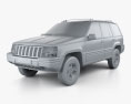 Jeep Grand Cherokee 1999 3d model clay render