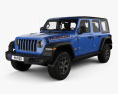 Jeep Wrangler 4-door Unlimited Rubicon with HQ interior 2020 3d model