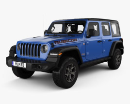 Jeep Wrangler 4-door Unlimited Rubicon with HQ interior 2020 3D model
