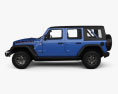 Jeep Wrangler 4-door Unlimited Rubicon with HQ interior 2020 3d model side view