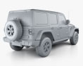 Jeep Wrangler 4 portes Unlimited Rubicon avec Intérieur 2018 Modèle 3d