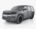 Jeep Grand Wagoneer concept 2020 3D模型 wire render