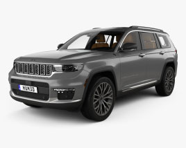 Jeep Grand Cherokee L Summit with HQ interior 2022 3D model