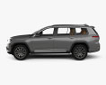 Jeep Grand Cherokee L Summit with HQ interior 2022 3d model side view
