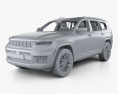 Jeep Grand Cherokee L Summit with HQ interior 2022 3d model clay render