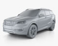 Jetour X70 2021 3D модель clay render