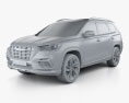 Jetour X90 2021 3d model clay render