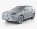 Jetour X70 2022 3D модель clay render