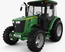 John Deere 5100M Utility Tractor 2013 3Dモデル